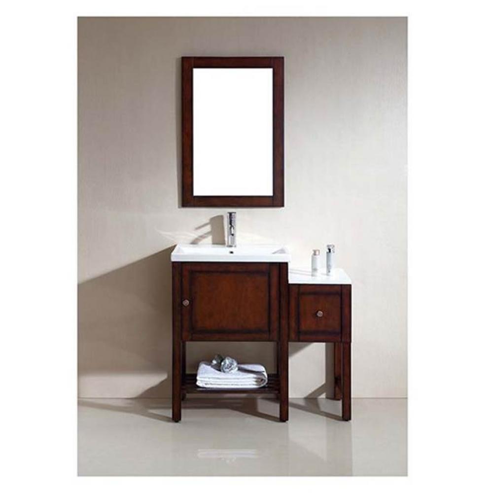 Dawn® Solidwood and Plywood frame brown black finish mirror