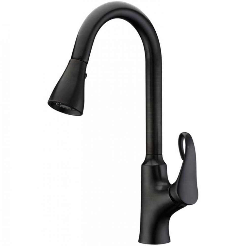 Dawn® Single-lever pull-out kitchen faucet, Dark Brown Finished