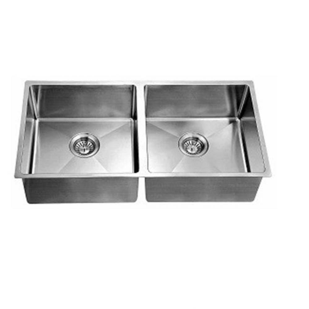 Dawn® Undermount Extra Small Corner Radius Equal Double Bowls