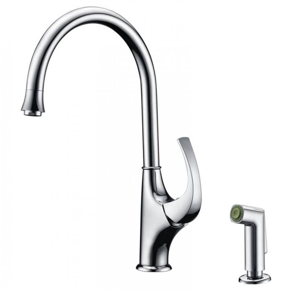 Dawn® Single-lever kitchen faucet with side-spray, Chrome