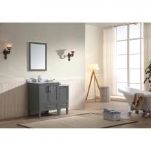 Dawn AARO-3603 - Dawn® Ross Series Dark Grey Vanity set