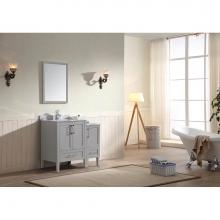 Dawn AARO-3604 - Dawn® Ross Series Light Grey Vanity set