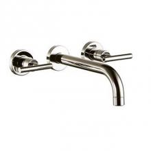 Dawn AB16 1035BN - Dawn® Wall Mounted Double-handle Concealed Washbasin Mixer, Brushed Nickel