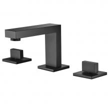 Dawn AB75 1322MB - 3-Hole Widespread Lavatory Faucet, Square Handles, Matte Black