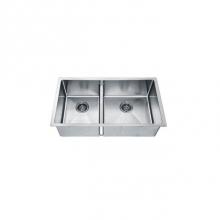 Dawn SRU311317L - Dawn® Undermount Small Corner Radius Doulbe Bowl Sink (Small Bowl on Left)