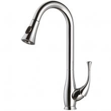 Dawn AB50 3091C - Dawn® Single lever kitchen faucet with push button pull out spray, Chrome