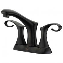 Dawn AB06 1292DBR - Dawn® 2-hole, 2-handle centerset lavatory faucet for 4'' centers, Dark Brown Finish