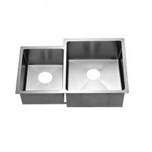 Dawn XSR311816L - Dawn® Undermount Extra Small Corner Radius Double Bowls (Small Bowl on Left)