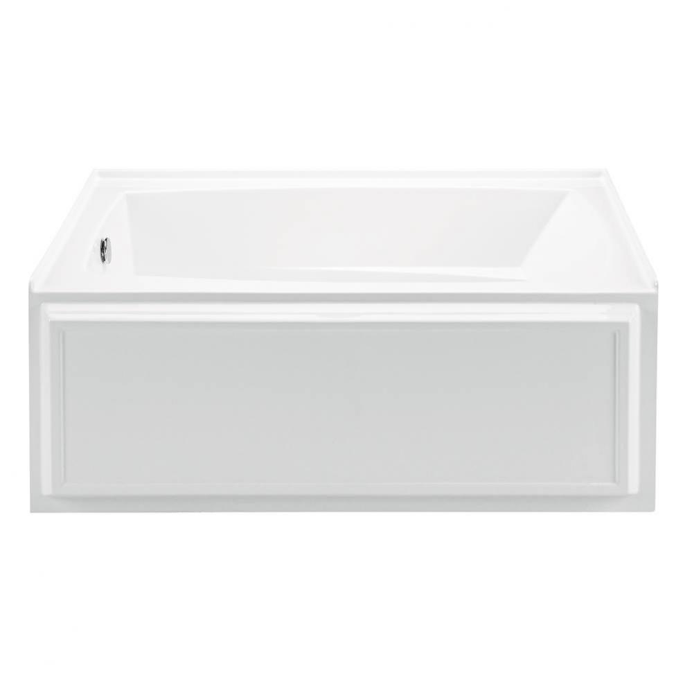 WYNDHAM 5 ACRYLIC CXL ALCOVE INTEGRAL SKIRTED LH AIR BATH ELITE - WHITE (59.75X32)