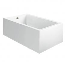 MTI Baths S102A2 - ANDREA 12A ACRYLIC CXL SCULPTED 2 SIDE AIR BATH - WHITE (59.75X42)