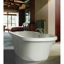 MTI Baths AST182+BASE182-BO - 71X35 Bone Freestanding Air Bath With Pedestal Melinda 6