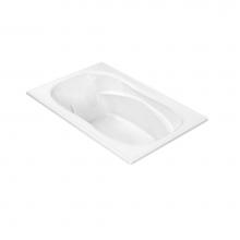 MTI Baths AEAP21-WH - HARTWELL ACRYLIC CXL DROP IN AIR BATH ELITE/WHIRLPOOL - WHITE (71.5X47.5)