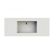 MTI Baths C869S38-WH-MT - PETRA 13 SCULPTURESTONE COUNTER SINK SINGLE BOWL  UP TO 38''- GLOSS WHITE