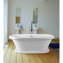 MTI Baths AST74+BASE74-BO - 71X35 Bone Freestanding Air Bath With Pedestal Melinda 1