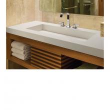 MTI Baths C867S62GL-WH - Wymara 3 Sculpturestone Counter Sink Single Bowl  Up To 62''- Gloss White