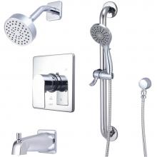 Olympia TD-23910-ADA - TUB and SHWR TRIM SET-LVR HDL COMBO DVR TUB SPT W/ESCUTCHEON SINGLE FUNC SHWR-CP