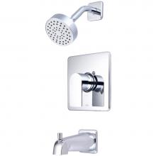 Olympia T-23910 - TUB and SHWR TRIM SET-LVR HDL COMBO DVR TUB SPT W/ESCUTCHEON SINGLE FUNC SHWR-CP