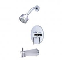 Pioneer T-4MT111-E1.5 - Tub and Shower Trim Set-Motegi Lever Handle Combo Diverter Spout Five Func Shower 1.5 Gpm-CP