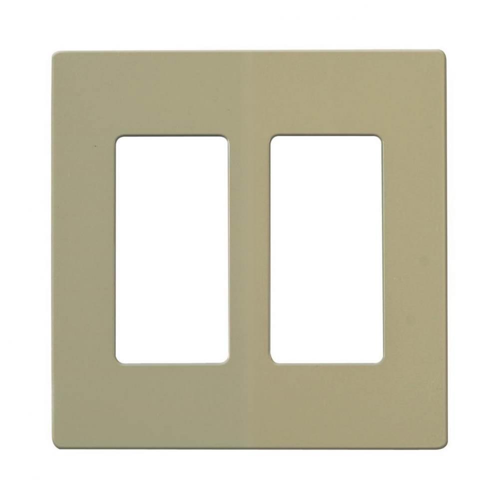 Claro 2 Gang Wallplate Iv