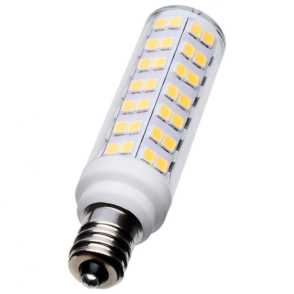 6.5 Watt T6 LED - Clear Finish - E12 Base - 5000K - 120 Volt