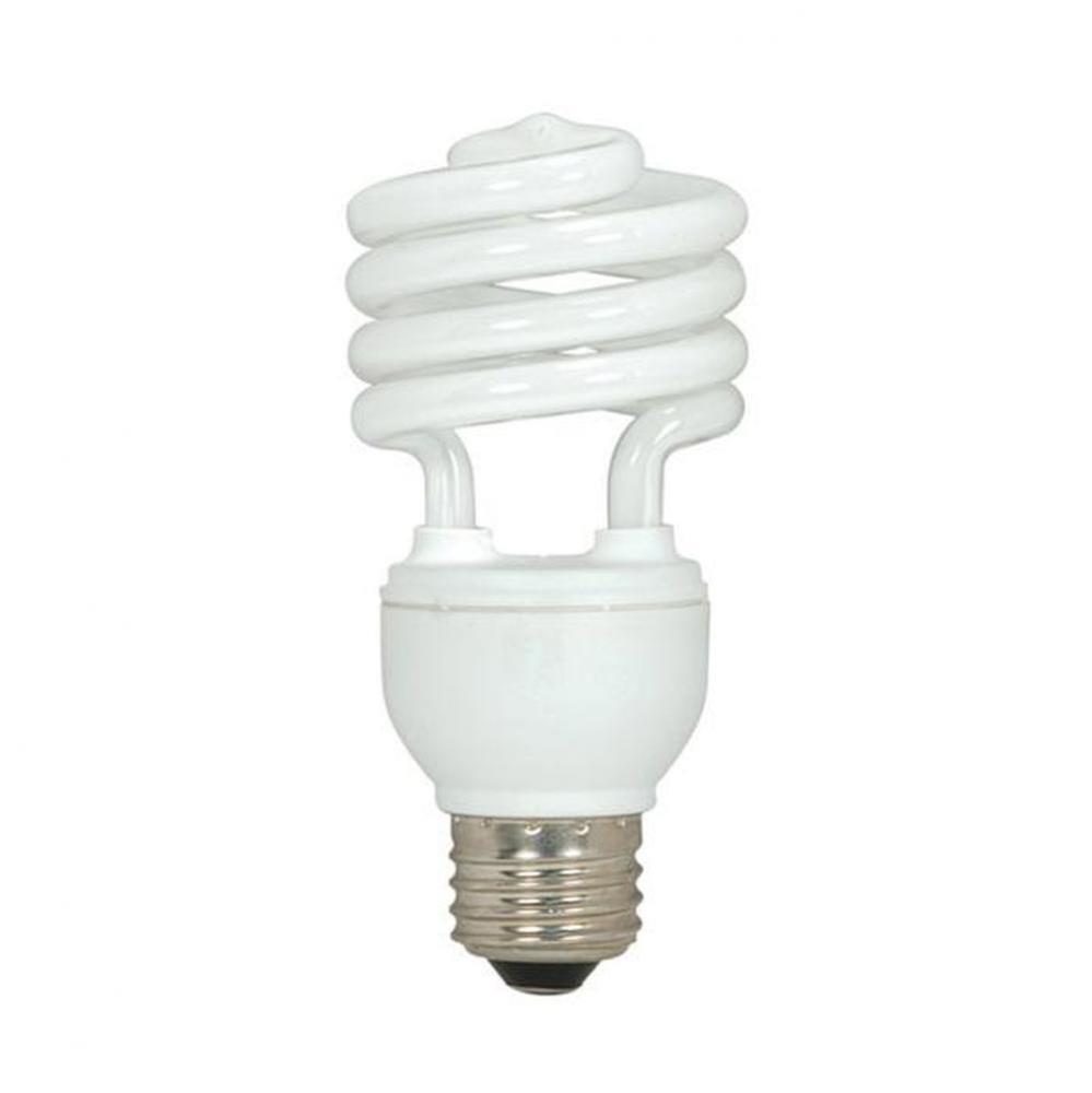 15 watt; Mini Spiral Compact Fluorescent; 2700K; 82 CRI; Medium base; 120