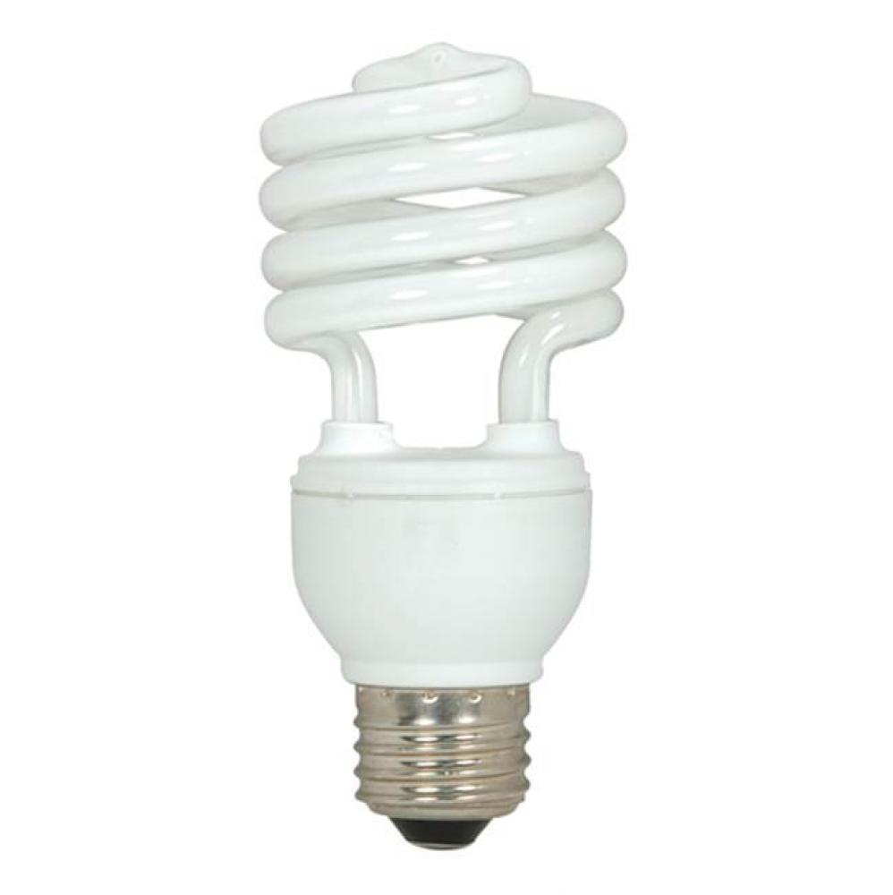 18 watt; Mini Spiral Compact Fluorescent; 2700K; 82 CRI; Medium base; 120