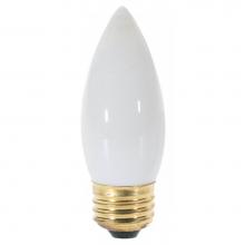 Satco A3699 - 60 Watt B11 Incandescent; White; 2500 Average rated hours; 520 Lumens; Medium base; 130 Volt