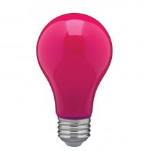 Satco S14989 - 8A19/PINK/LED/E26/120V