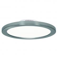 Satco S9884 - 12 W 7'' Flush Mount LED Fixture, 3000K, Polished Nickel Finish, 120/277 V