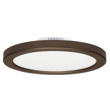 Satco S9885 - 12 W 7'' Flush Mount LED Fixture, 3000K, Bronze Finish, 120/277 V