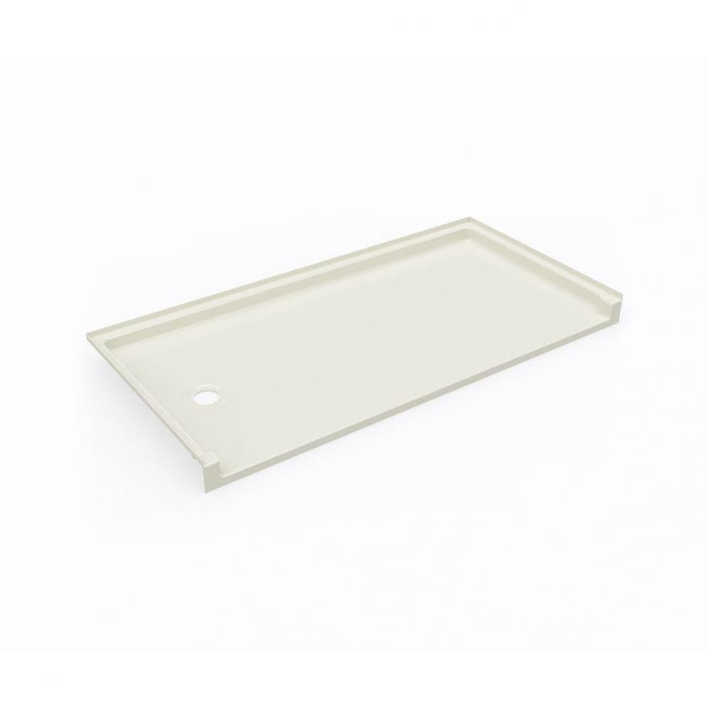 SBF-3060LM/RM 30 x 60 Swanstone® Alcove Shower Pan with Right Hand Drain in Bone