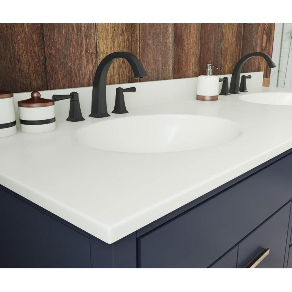 VT2B2261 Ellipse 22 x 61 Double Bowl Vanity Top in Bisque