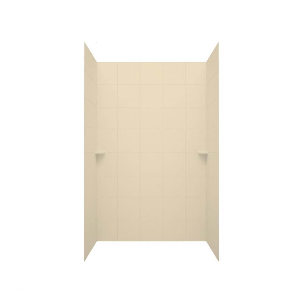 SQMK72-3636 36 x 36 x 72 Swanstone® Square Tile Glue up Tub Wall Kit in Bone