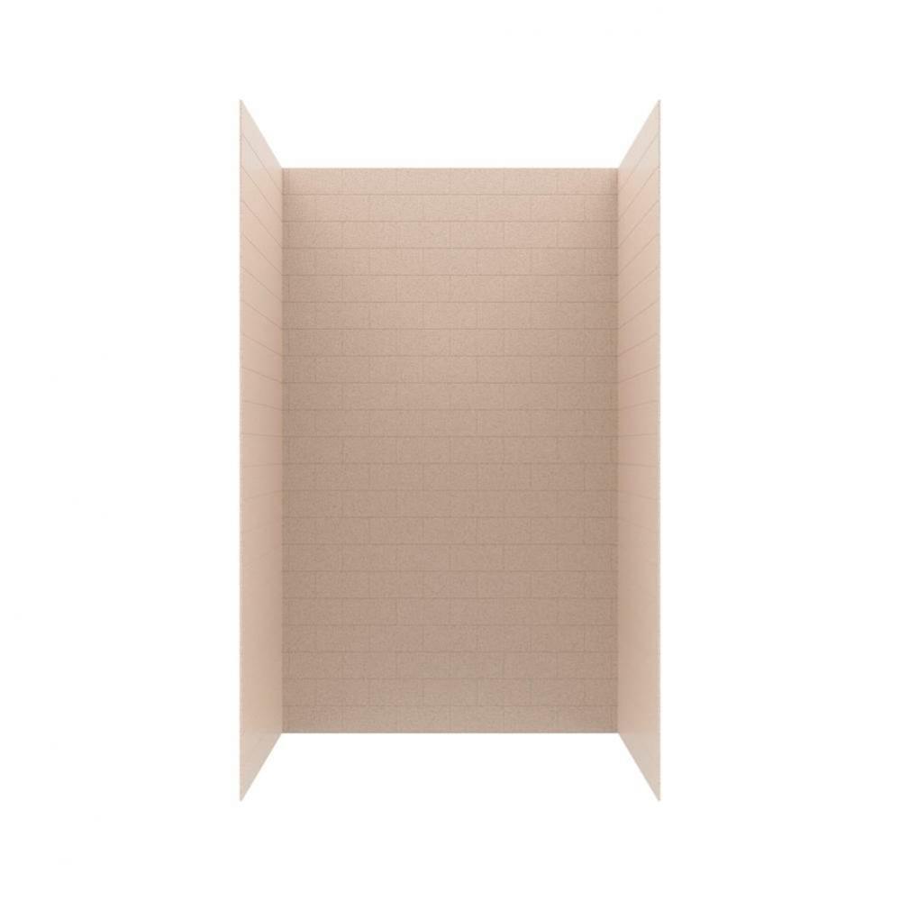 MTMK84-3650 36 x 50 x 84 Swanstone® Metro Subway Tile Glue up Shower Wall Kit in Bermuda Sand