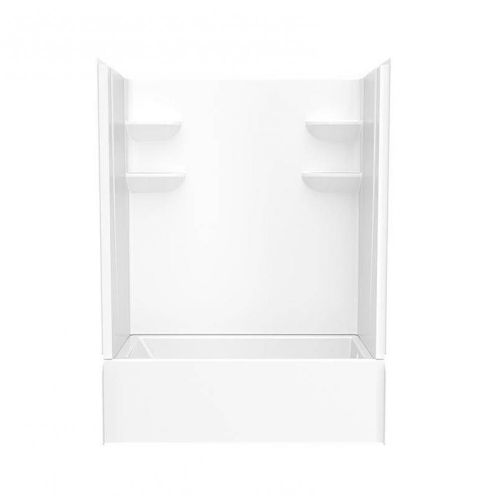 VP6030CTSMM2L/R 60 x 30 Veritek™ Pro Alcove Right Hand Drain Four Piece Tub Shower in White