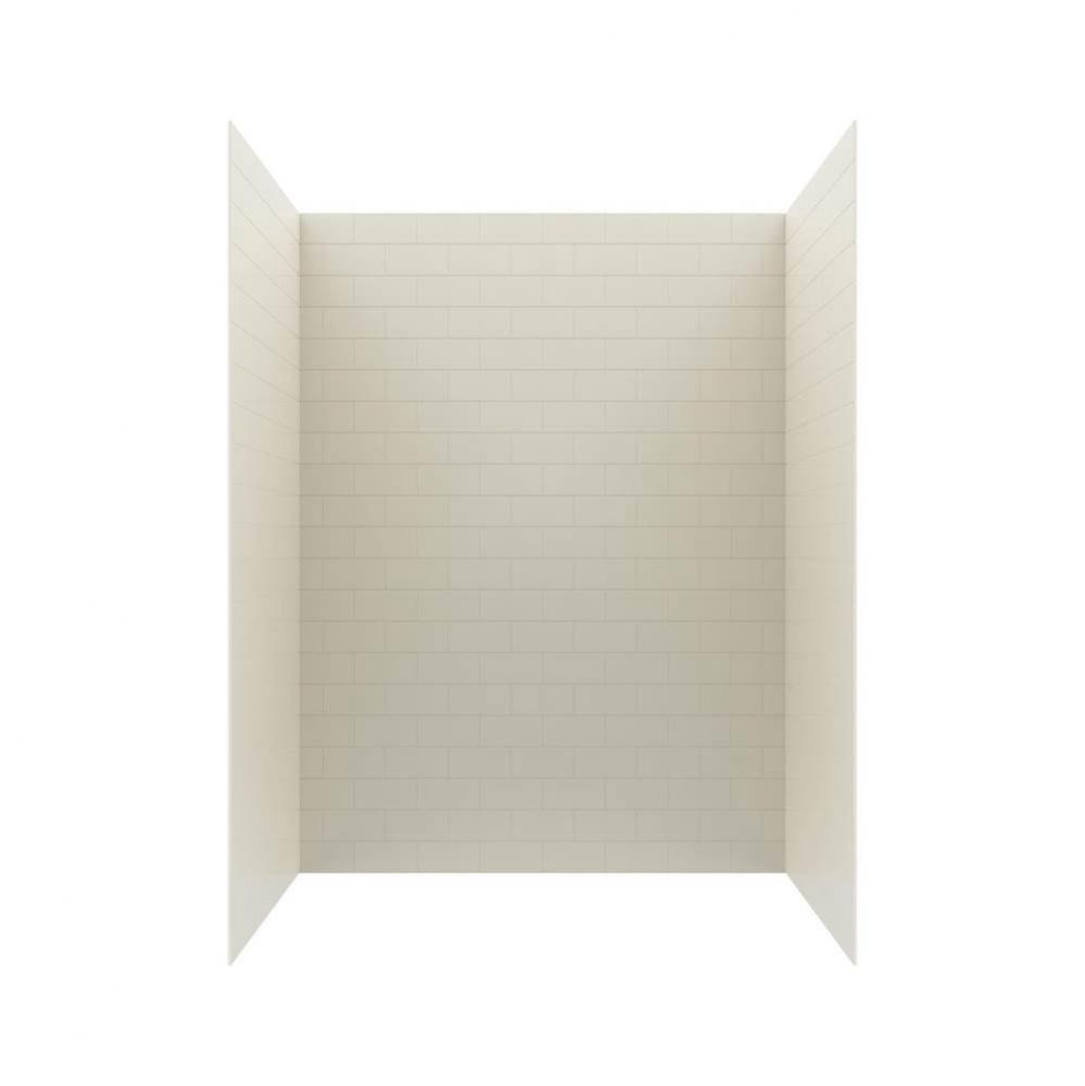 MTMK84-4262 42 x 62 x 84 Swanstone® Metro Subway Tile Glue up Shower Wall Kit in Bone