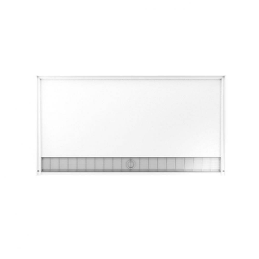 SBF-3462 34 x 62 Performix Alcove Shower Pan with Center Drain in White