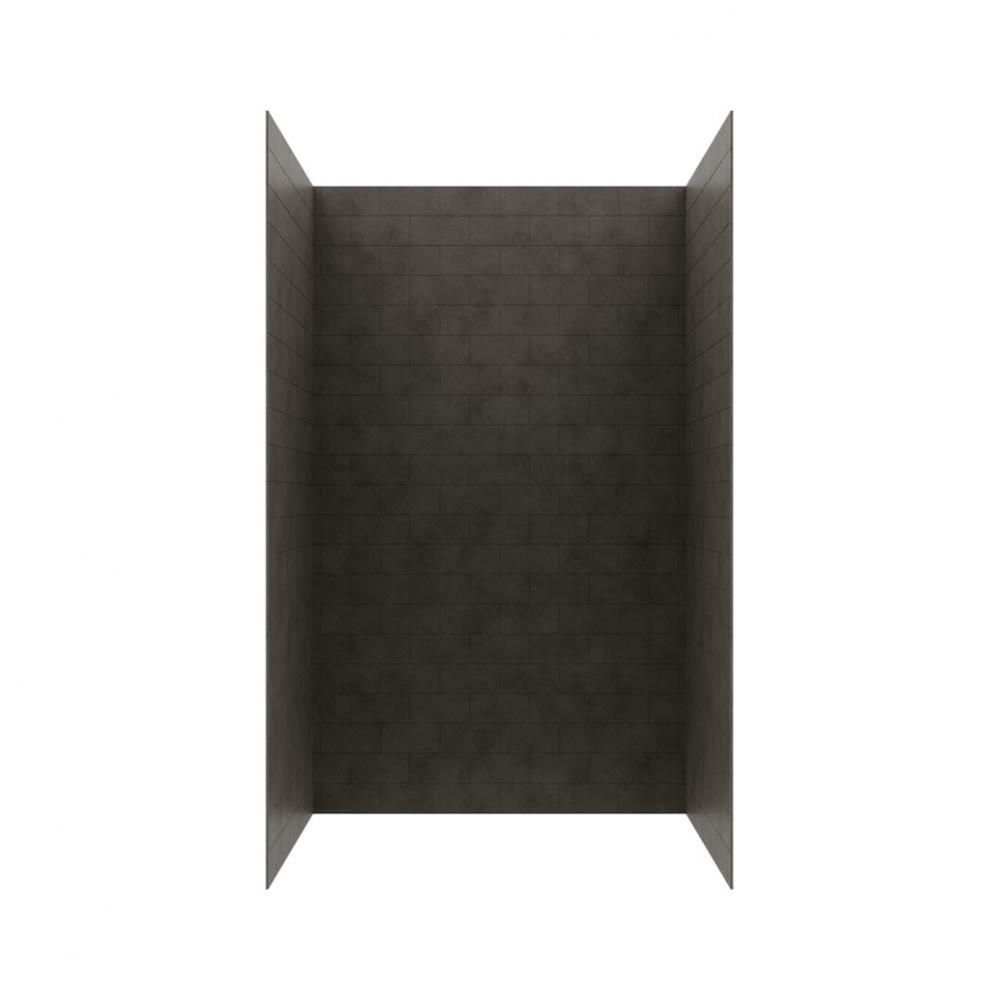 MTMK84-3650 36 x 50 x 84 Swanstone® Metro Subway Tile Glue up Shower Wall Kit in Charcoal Gra