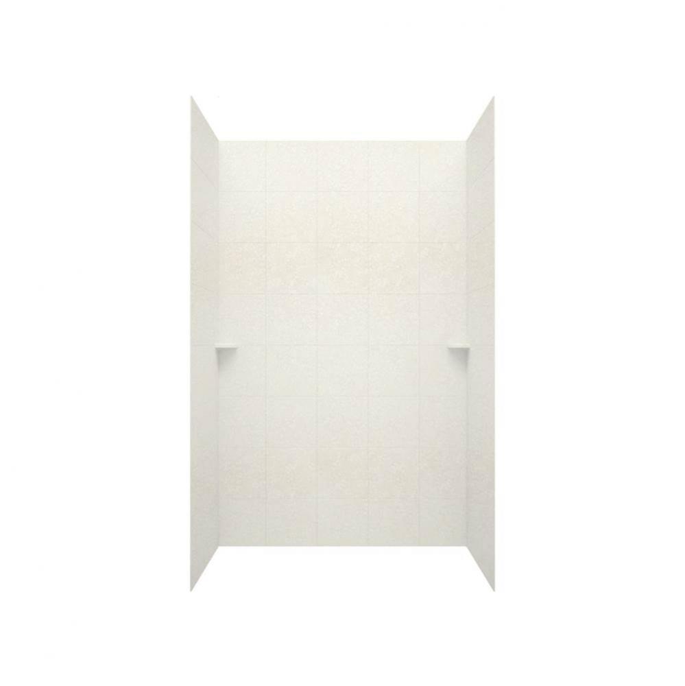 SQMK72-3636 36 x 36 x 72 Swanstone® Square Tile Glue up Tub Wall Kit in Tahiti White