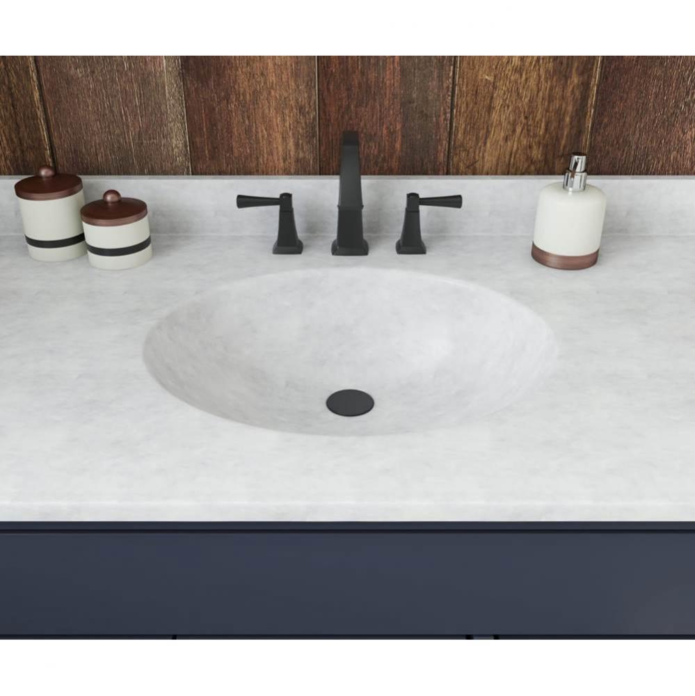 VT1B2237 Ellipse 22 x 37 Single Bowl Vanity Top in Ice