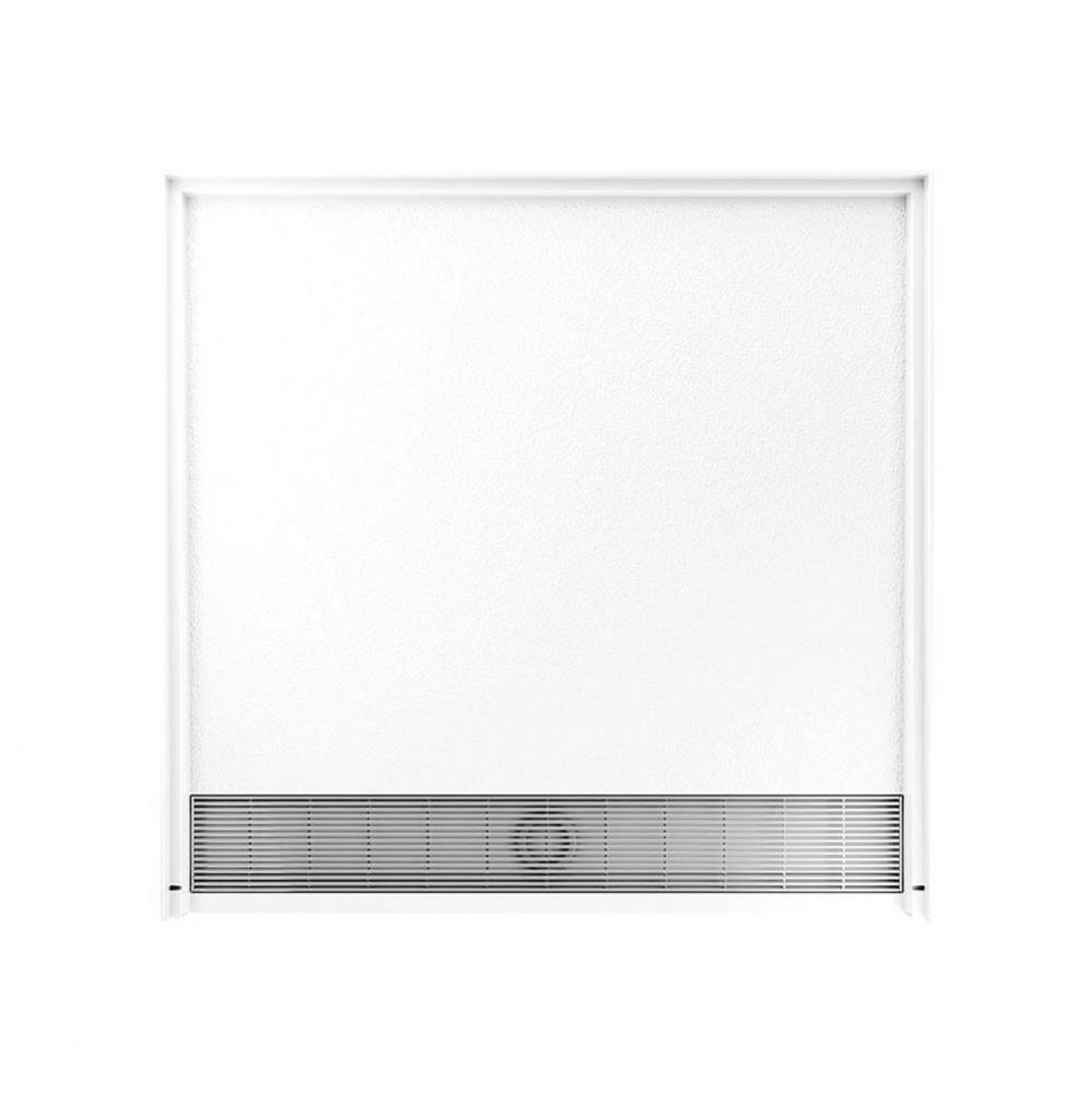 FTF-3838 38 x 38 Veritek Alcove Shower Pan with Front Center Drain in White