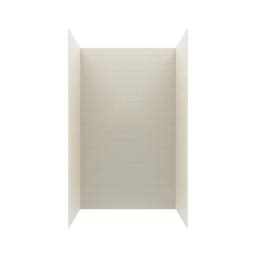 MTMK84-3650 36 x 50 x 84 Swanstone® Metro Subway Tile Glue up Shower Wall Kit in Bone