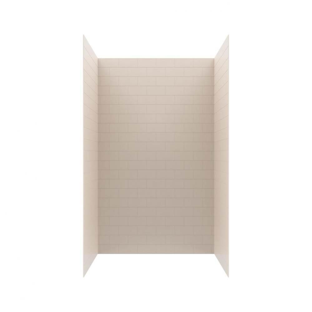 MTMK84-3650 36 x 50 x 84 Swanstone® Metro Subway Tile Glue up Shower Wall Kit in Tahiti White