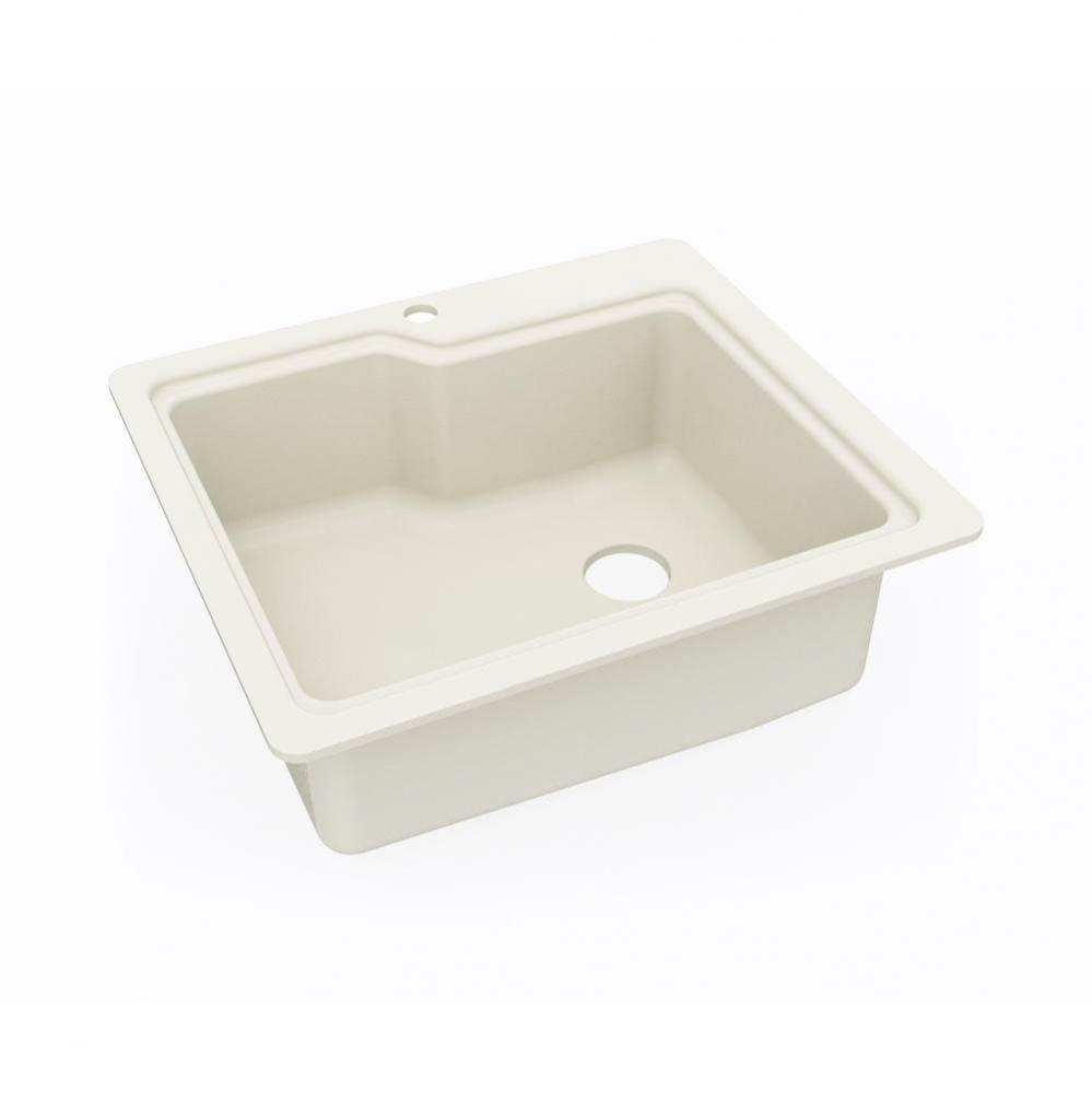 KSSB-2522 22 x 25 Swanstone® Dual Mount Single Bowl Sink in Bone