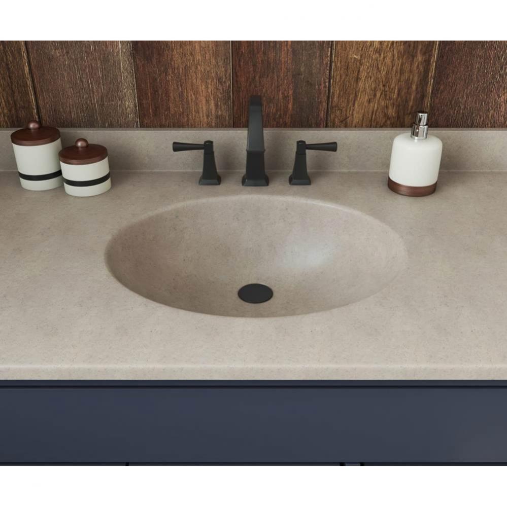 VT1B2237 Ellipse 22 x 37 Single Bowl Vanity Top in Clay