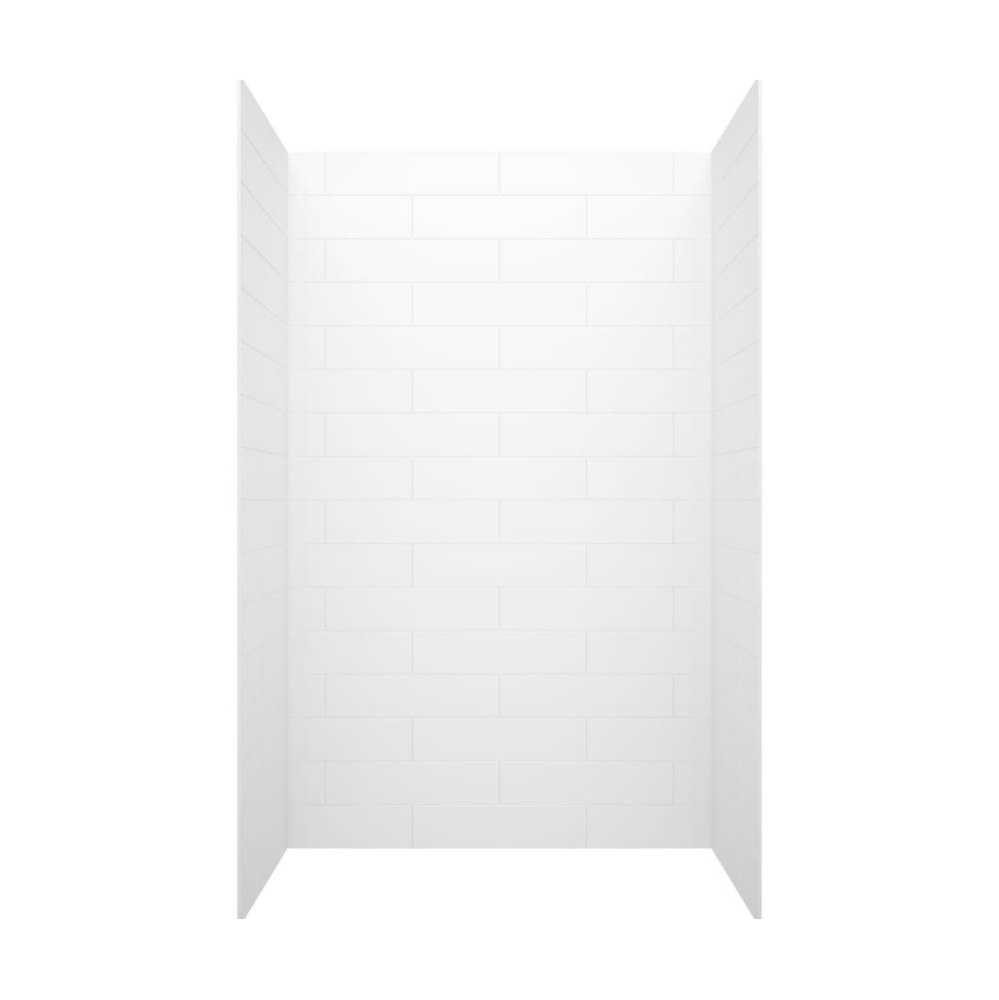 MSMK84-3636 36 x 36 x 84 Swanstone® Modern Subway Tile Glue up Shower Wall Kit in White
