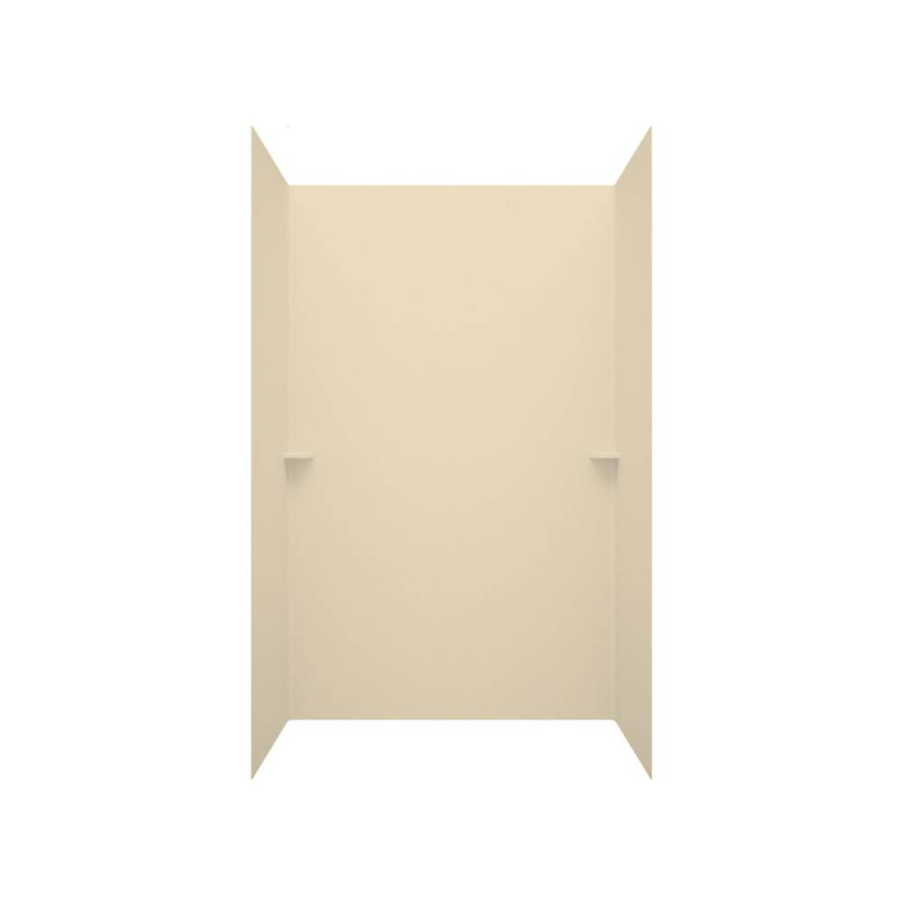 SK-363672 36 x 36 x 72 Swanstone® Smooth Glue up Tub Wall Kit in Bone
