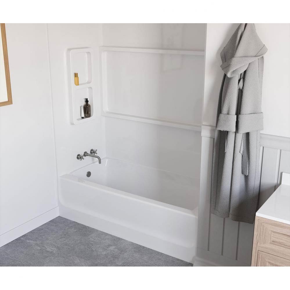 BT-3060L/R 30 x 60 Veritek Alcove Bathtub with Left Hand Drain in White