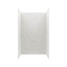 Swan MTMK843650.221 - MTMK84-3650 36 x 50 x 84 Swanstone® Metro Subway Tile Glue up Shower Wall Kit in Carrara