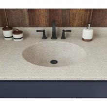 Swan VT02237.040 - VT1B2237 Ellipse 22 x 37 Single Bowl Vanity Top in Bermuda Sand